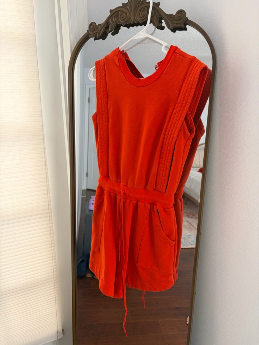 FARM Rio Bright Red Sleeveless Romper with Drawstring Waist